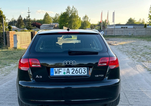 Audi A3 cena 19999 przebieg: 212149, rok produkcji 2007 z Czersk małe 497